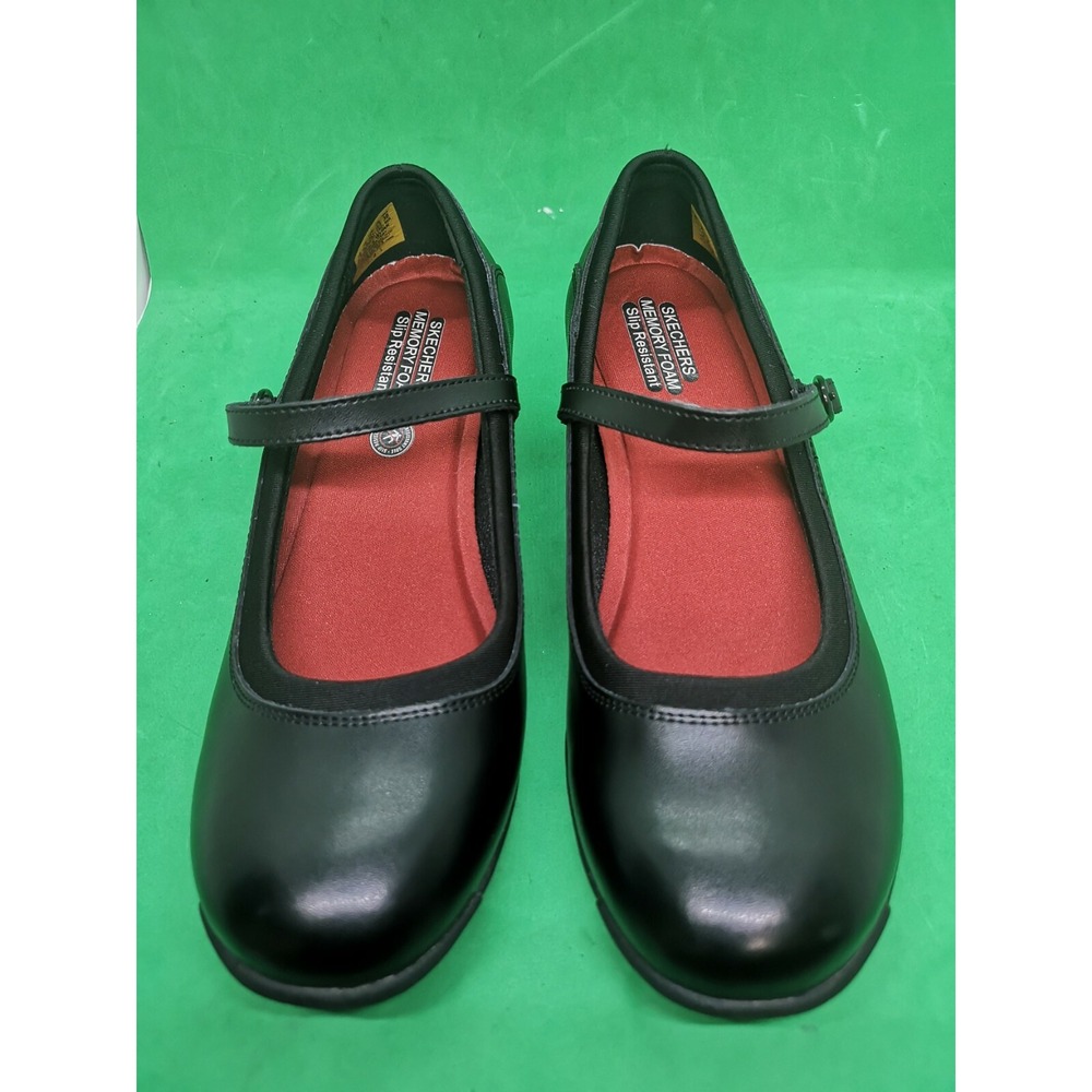 Skechers Womens 76583 Black Memory Foam Slip Resistant Comfort Shoes Size 8.5 - Picture 6 of 12